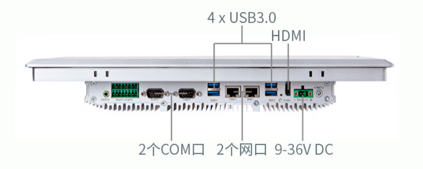 Detailed Drawing of VTP-1506 I5-8260U/8G/128G/9~36V Touch Panel PC